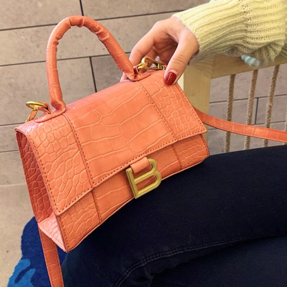 B Crossbody Top Handle Bag